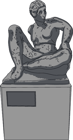 Escultura Mujer sentada